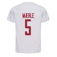 Pánský Fotbalový dres Dánsko Joakim Maehle #5 MS 2022 Venkovní Krátký Rukáv